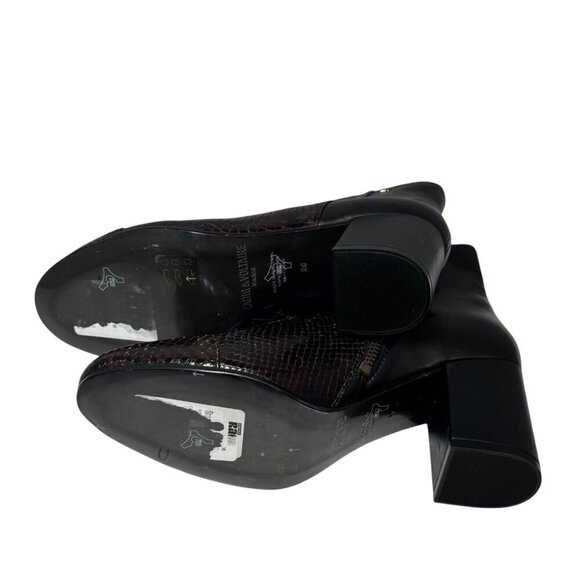 Zadig & Voltaire Lena Wild Leather Ankle Boots Side Zip Snake $558 Sz 39/8.5 NEW - Picture 6 of 7